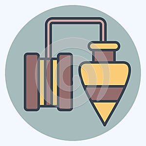 Icon Plumb Bob. related to Construction symbol. color mate style. simple design editable. simple illustration