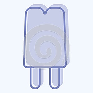 Icon Popsicle. related to Milk and Drink symbol. two tone style. simple design editable. simple illustration