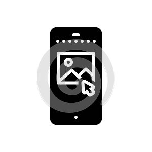 Black solid icon for Post, letter and message