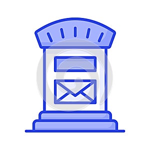 An icon of postal box, mail box vector design, postbox icon