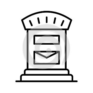 An icon of postal box, mail box vector design, postbox icon
