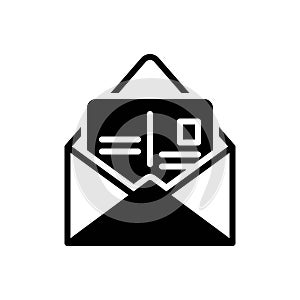 Black solid icon for Postal, service and post