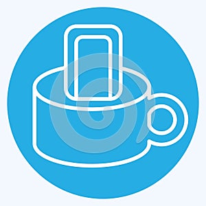 Icon Pottage. related to Breakfast symbol. blue eyes style. simple design editable. simple illustration