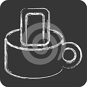 Icon Pottage. related to Breakfast symbol. chalk Style. simple design editable. simple illustration