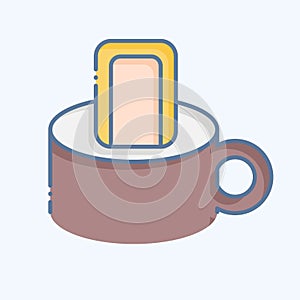 Icon Pottage. related to Breakfast symbol. doodle style. simple design editable. simple illustration