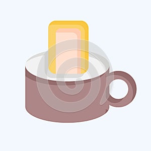 Icon Pottage. related to Breakfast symbol. flat style. simple design editable. simple illustration