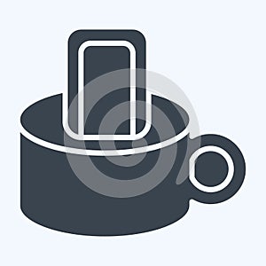 Icon Pottage. related to Breakfast symbol. glyph style. simple design editable. simple illustration