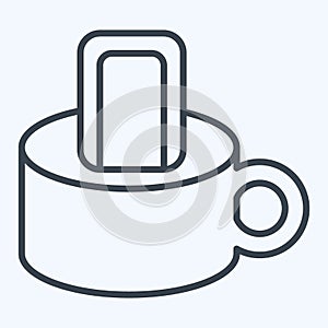 Icon Pottage. related to Breakfast symbol. line style. simple design editable. simple illustration