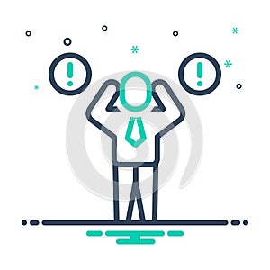 Mix icon for Problem, issue and exclamation