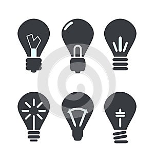 Icon process of generating ideas to solve problems, birth of the