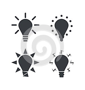 Icon process of generating ideas to solve problems, birth of the