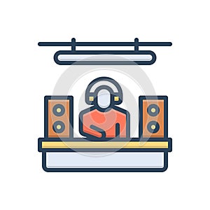 Color illustration icon for Producers, composer and music photo