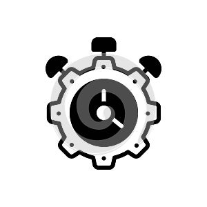 Black solid icon for Productivity, creativeness and solution photo