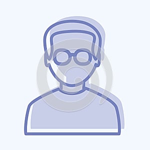 Icon Programmer. suitable for Programming symbol. two tone style. simple design editable. design template vector. simple symbol