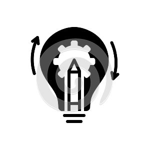 Black solid icon for Project Development, venture and project