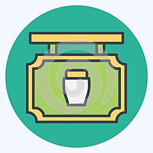 Icon Pub. related to Ireland symbol. color mate style. simple design editable. simple illustration