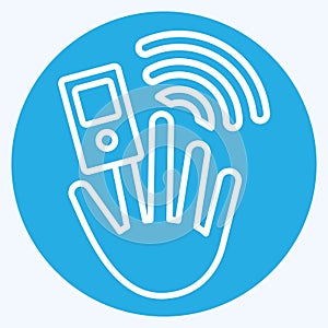 Icon Pulse Oximeter. related to Smart Home symbol. blue eyes style. simple design editable. simple illustration