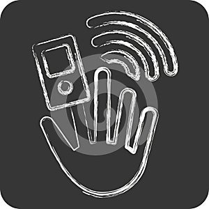 Icon Pulse Oximeter. related to Smart Home symbol. chalk Style. simple design editable. simple illustration