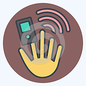 Icon Pulse Oximeter. related to Smart Home symbol. color mate style. simple design editable. simple illustration