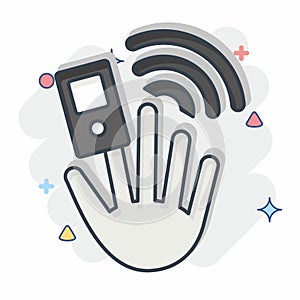 Icon Pulse Oximeter. related to Smart Home symbol. comic style. simple design editable. simple illustration