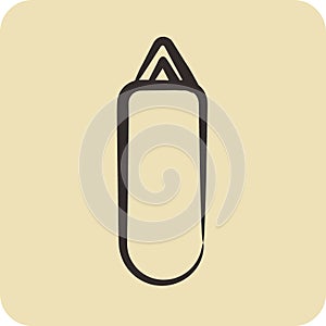 Icon Punching Bag. related to Combat Sport symbol. hand drawn style. simple design editable.boxing