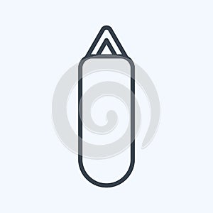 Icon Punching Bag. related to Combat Sport symbol. line style. simple design editable. simple illustration.boxing