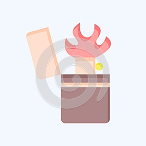 Icon Pyromania. related to Addiction Dictionary symbol. flat style. simple design editable. simple illustration photo