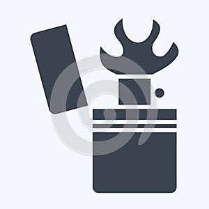 Icon Pyromania. related to Addiction Dictionary symbol. glyph style. simple design editable. simple illustration photo