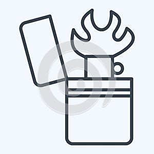 Icon Pyromania. related to Addiction Dictionary symbol. line style. simple design editable. simple illustration photo