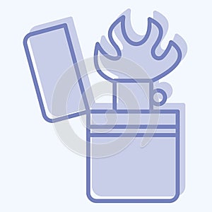 Icon Pyromania. related to Addiction Dictionary symbol. two tone style. simple design editable. simple illustration photo