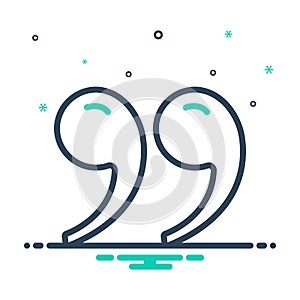 Mix icon for Quote, dialog and speech