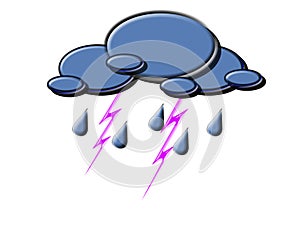 Icon of a rain
