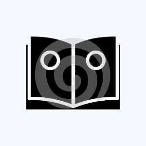 Icon Reading. suitable for education symbol. glyph style. simple design editable. design template vector. simple illustration