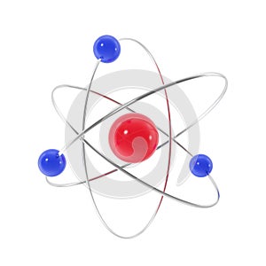 Icon red and blue atom.
