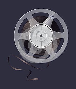 Icon reel of magnetic tape recording.