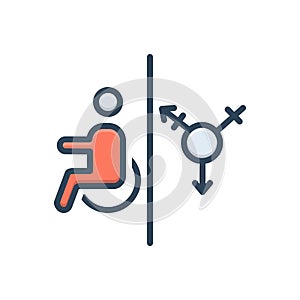 Color illustration icon for Regardless, all user and gender photo