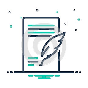 Mix icon for Regards, respectability and letter