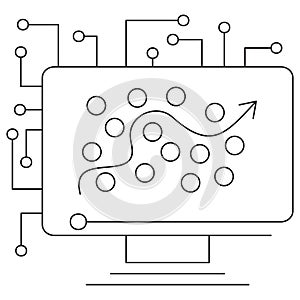 Icon of regression in artificial intelligence and machine learning photo