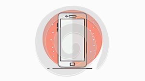 Mobile Phone Internet Access Icon for Web Usage, Online Navigation Concept