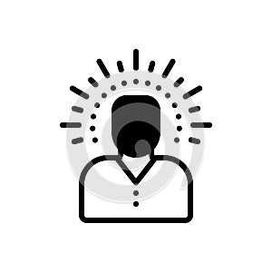 Black solid icon for Relax, rest and yoga
