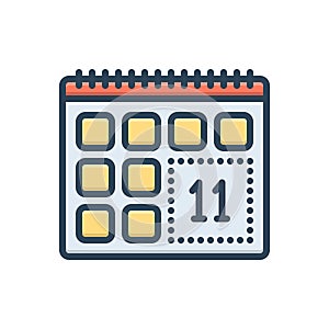 Color illustration icon for Remind, leisure time and reminisce photo