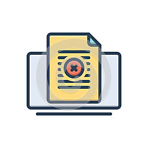 Color illustration icon for Removed, deflected and shelved photo
