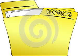 Icon Reports Folder - Vector