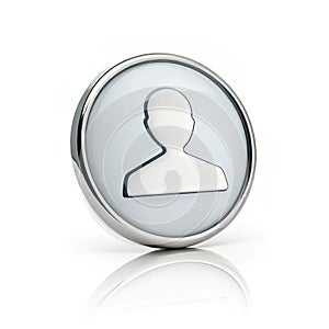 Add account icon isolated on white background