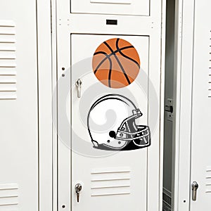 Basketball locker icon isolated on white background photo