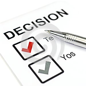 Decision icon isolated on white background