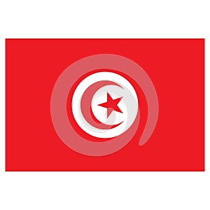 Icon representing flag of Tunisia. Ideal for catalogs of institutional materials