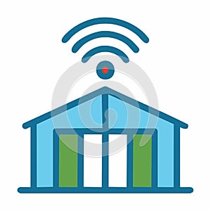Smart Home Wireless Connectivity Icon