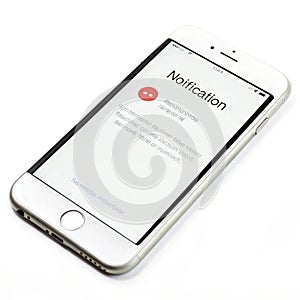 Notification isolated on white background