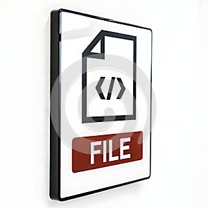 Picture file format isolated on white background photo